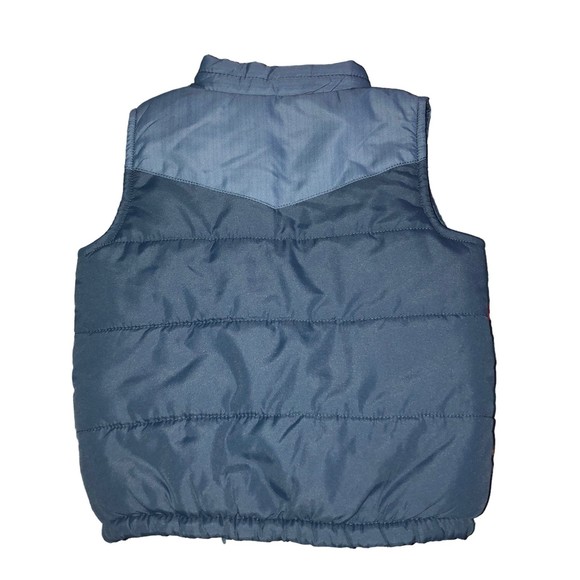 Toddle sz 4T Puffer Vest by Genuine Kids for Oshkosh in Navy Blue 2 Tone - Picture 2 of 8